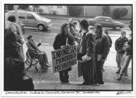 Demonstration, Indonesian Consulate, Vancouver, Dec. 1991