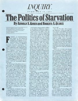 The Politics of Starvation