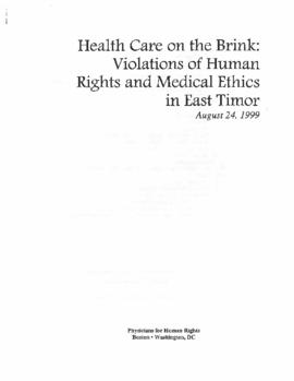 Violations of Human Rights and Medical Ethics in East Timor