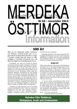 Merdeka Östtimor Information 66 (2015)