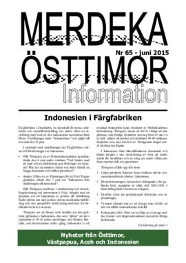 Merdeka Östtimor Information 65 (2015)