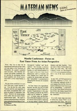 Matebian News (East Timor: To Resist is to Win) 1994-04