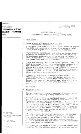 East Timor News Monthly Memo 1989-02