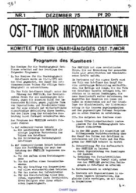 Ost-Timor Informationen, No.1, December 1975