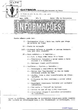 Informacoes, No.4, February 1981