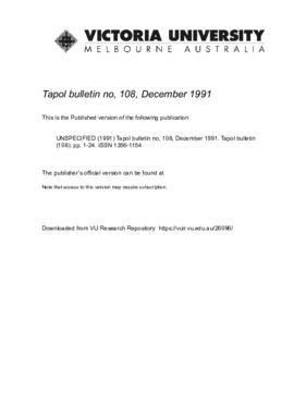 TAPOL Bulletin 1991-12